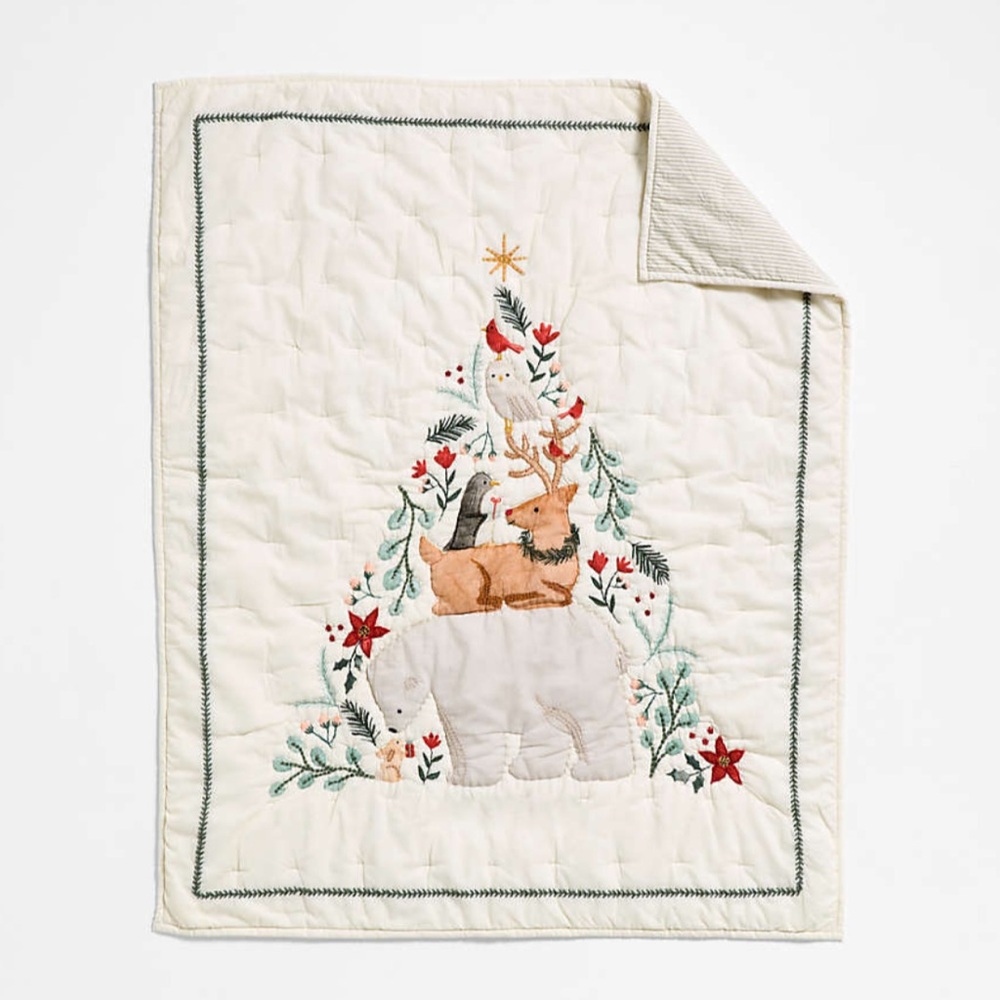 ISO Crate & Barrel Christmas Baby Quilt (NOT FOR SALE)